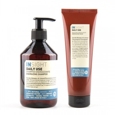 Kit Shampoo 400 ml + Maschera 250 ml Insight Energizzante Daily Use