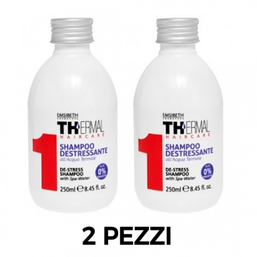 KIT 2 PEZZI Shampoo Destressante Emsibeth Thermal all'Acqua Termale da 250 ml 0