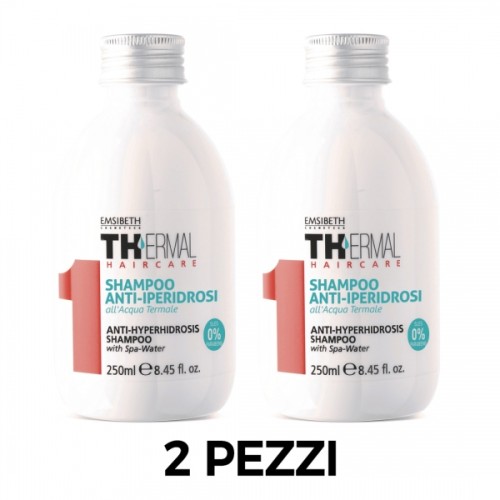 KIT 2 PEZZI di Shampoo Anti-Iperidrosi Emsibeth Thermal all'Acqua Termale 250 ml 0