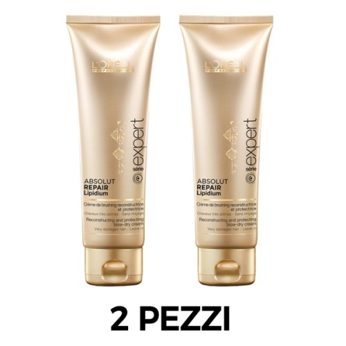 Kit 2 Pezzi di Crema Ricostruttiva L'Oreal Absolut Repair Lipidium per Capelli Rovinati 125 ml 0