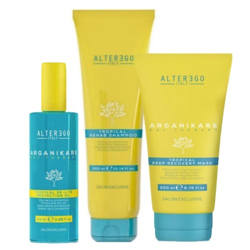Kit Solari Protezione Capelli Shampoo + Maschera + Olio Tropical Alter Ego 0