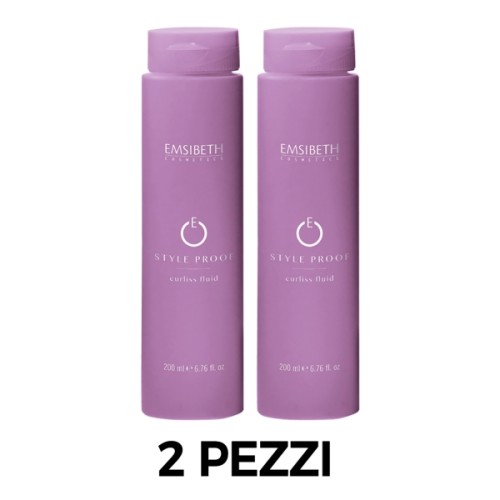 Kit 2 Pezzi Curliss Fluid Emsibeth Style Proof Fluido Capelli 200 ml 0