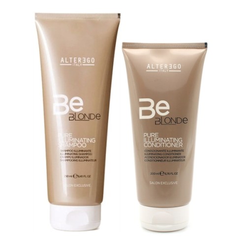 Shampoo 200 ml + Conditioner 200 ml Pure Illuminating Be Blonde Alter Ego 0