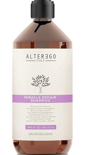 Shampoo Miracle Repair Alter Ego Ristrutturante per Capelli Danneggiati Arganikare 950 ml 0