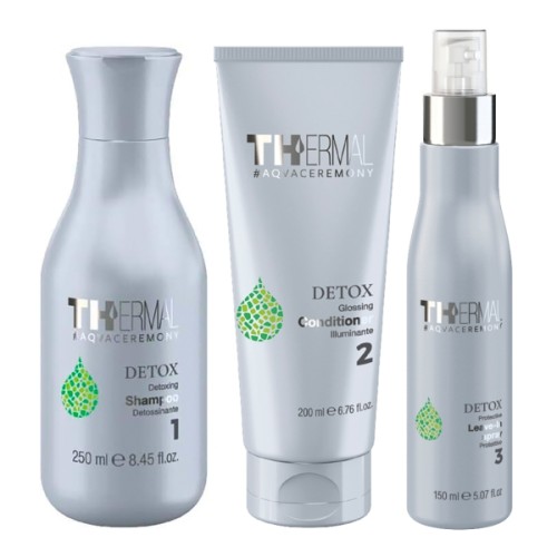 Kit Detox Emsibeth Shampoo+Conditioner+Protective Leave-in Spray Aqvacermony Thermal 0
