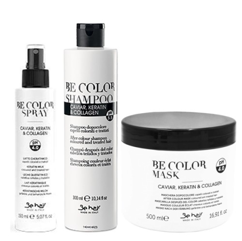 Kit Shampoo + Maschera + Spray Dopocolore Be Hair per Capelli Colorati e Trattati 0