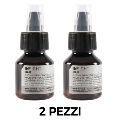 KIT 2 PEZZI di Olio Barba e Rasatura Insight Multifunzione 50 ml