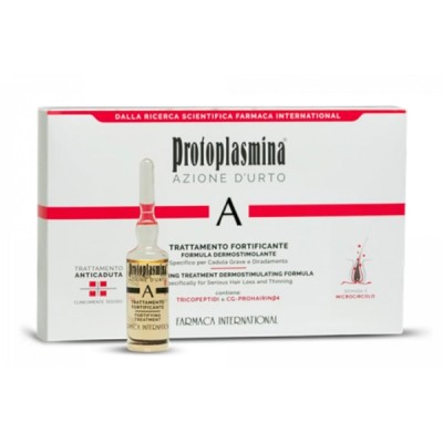 Trattamento Fortificante Protoplasmina Azione D'Urto Anticaduta Formula Dermostimolante 6 fiale da 8 ml
